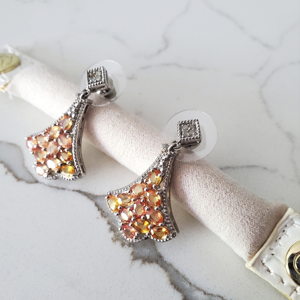 Saiphe • Yellow Sapphire & Diamond Drop Earrings